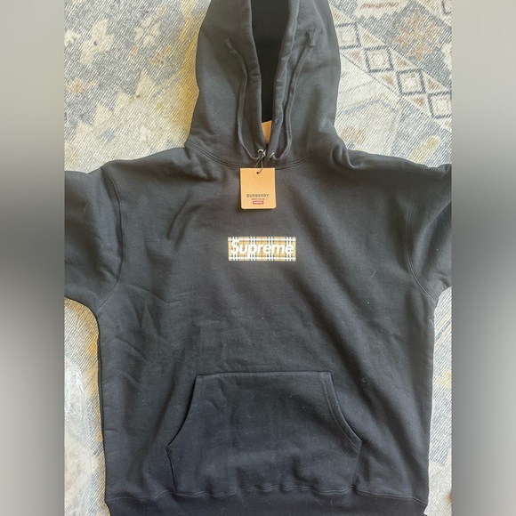 Supreme Burberry Box Logo Hoodie (XL) - Picture 1 of 11